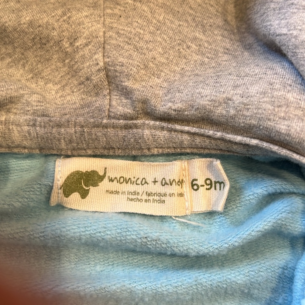 Monica and Andy Baby Blue Heart Letter Jacket Size 6-9M! - Picture 2 of 3